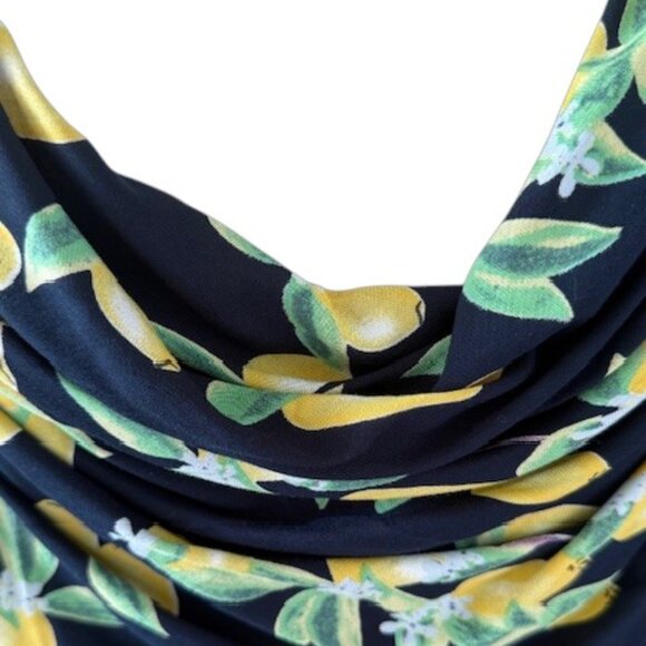 ModCloth Liza Luxe Duly Delighted Midi Dress in Lemon Cowl Neck Size Plus 3X NWT - Picture 6 of 13